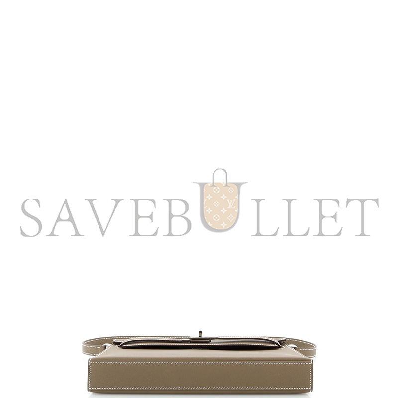 HERMÈS MASTER KELLY ELAN MADAME ELEPHANT GREY SILVER BUCKLE SHOULDER BAG (27.5*15*5cm)